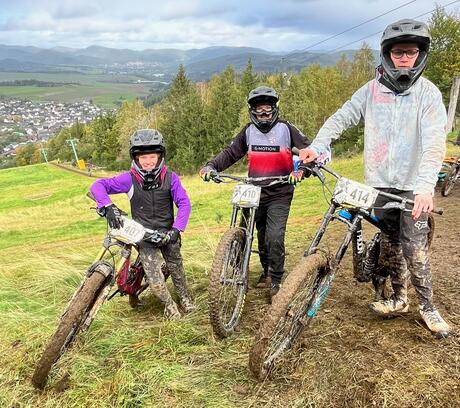 Mattis, Till und Ryan vor dem Final Run in Kleingladenbach